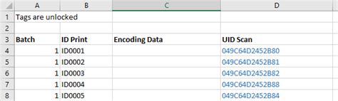 nfc tags uid code